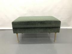 A Mid Century Modern Stool resting on Brass legs - 1181344