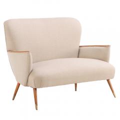 A Mid Century Modern Upholstered Settee C 1950  - 4379816