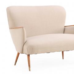 A Mid Century Modern Upholstered Settee C 1950  - 4379817