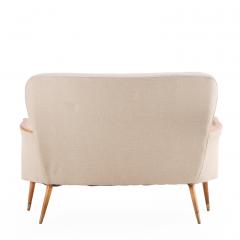 A Mid Century Modern Upholstered Settee C 1950  - 4379820