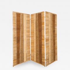 A Mid Century rattan Three Fold Screen or room divider - 2130885