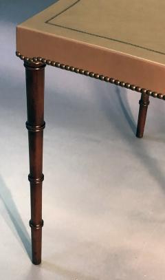 A Mid century Barnard Simonds Taupe Leather Game Table and Chairs - 1166463