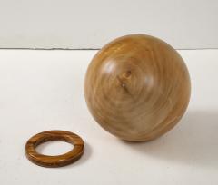 A Modern decorative Sphere Solid Tropical Wood  - 3457470