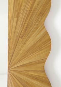 A Modernist rectangular mirror of contemporary straw marquetry - 3361320