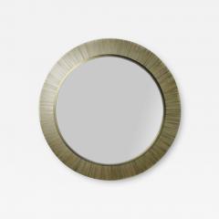A Modernist round mirror executed in meticulous straw marquetry contemporary - 2035860