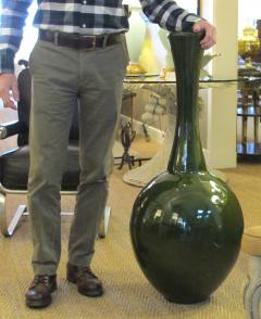 A Monumental American 1960s Olive Green Floor Vase - 523351