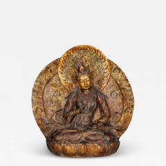 A Monumental Gilt Lacquered Bronze Ornamental Sculpture of Vajrasattva - 3917590