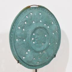 A Mounted 17th Century Folk Art Brass Bassinoire Cover from France - 4121449