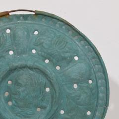A Mounted 17th Century Folk Art Brass Bassinoire Cover from France - 4121493