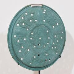 A Mounted 17th Century Folk Art Brass Bassinoire Cover from France - 4121460