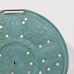 A Mounted 17th Century Folk Art Brass Bassinoire Cover from France - 4121499