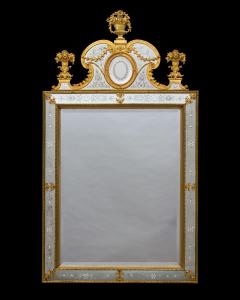 A NEAR PAIR OF VICTORIAN PERIOD ORMOLU MOUNTED ENGRAVED MIRRORS - 3796022