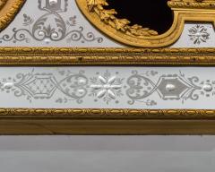 A NEAR PAIR OF VICTORIAN PERIOD ORMOLU MOUNTED ENGRAVED MIRRORS - 3796029