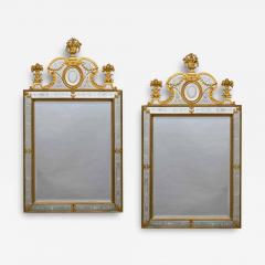 A NEAR PAIR OF VICTORIAN PERIOD ORMOLU MOUNTED ENGRAVED MIRRORS - 3800035