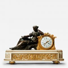A Napoleon III gilt mantel clock by Deniere - 3204389