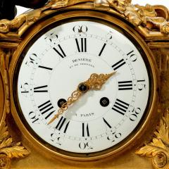 A Napoleon III gilt mantel clock by Deniere - 774770