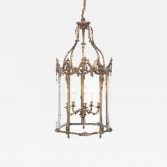 A Napoleon III pentagonal ormolu hanging lantern - 3933995