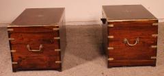 A Near Pair Of Camapign Chest In Camphor Wood From The 19th Century - 3254319