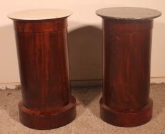 A Near Pair Of Somno Empire Period Bedside Tables In Mahogany - 3006945