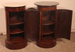 A Near Pair Of Somno Empire Period Bedside Tables In Mahogany - 3006948