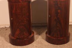 A Near Pair Of Somno Empire Period Bedside Tables In Mahogany - 3006949