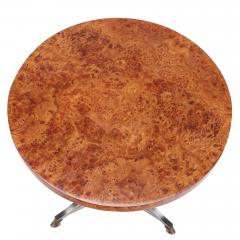 A Neoclassical inspired burl wood top gueridon French circa 1950  - 2323817