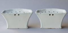 A PAIR OF 18TH CENTURY FAIENCE BOUQUETI RE OR FLOWER VASES - 4598559