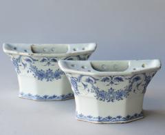A PAIR OF 18TH CENTURY FAIENCE BOUQUETI RE OR FLOWER VASES - 4598563