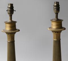 A PAIR OF 19TH CENTURY GILT CANDELABRA CONVERTED TO LAMPS - 4096723