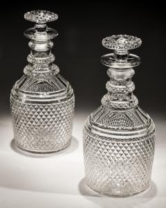 A PAIR OF DIAMOND CUT REGENCY ANTIQUE DECANTERS - 3793894