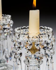 A PAIR OF DIAMOND CUT REGENCY LUSTRES - 4742650