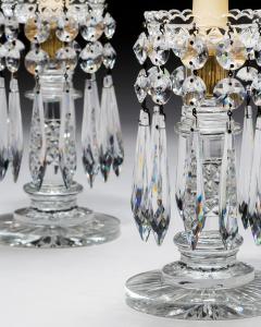 A PAIR OF DIAMOND CUT REGENCY LUSTRES - 4742654