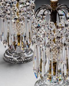 A PAIR OF DIAMOND STEP CUT REGENCY CANDLESTICKS - 3787774