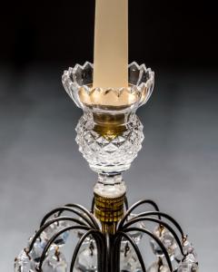 A PAIR OF DIAMOND STEP CUT REGENCY CANDLESTICKS - 3787831