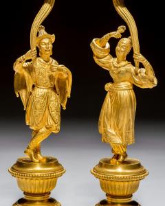 A PAIR OF EARLY VICTORIAN CHINOISERIE CANDLESTICKS - 4248704