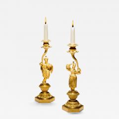 A PAIR OF EARLY VICTORIAN CHINOISERIE CANDLESTICKS - 4248913