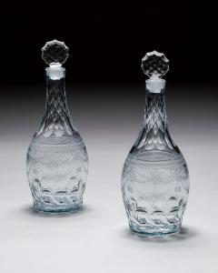 A PAIR OF ENGRAVED CONTINENTAL DECANTERS - 4399371