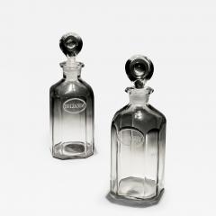 A PAIR OF ENGRAVED SQUARE SPIRIT BOTTLES - 3796544