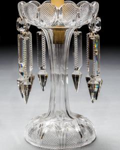 A PAIR OF FINE DIAMOND CUT VICTORIAN LUSTRES - 4217762