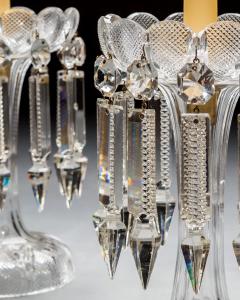 A PAIR OF FINE DIAMOND CUT VICTORIAN LUSTRES - 4217764