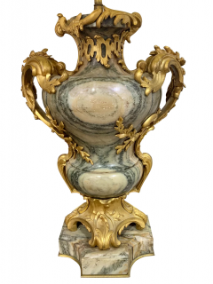 A PAIR OF FRENCH ORMOLU MOUNTED CIPOLLINO MARBLE LAMPS BY MAISON MILLET - 3537851