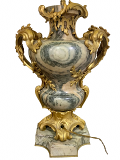 A PAIR OF FRENCH ORMOLU MOUNTED CIPOLLINO MARBLE LAMPS BY MAISON MILLET - 3537914