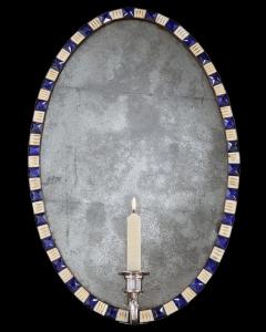 A PAIR OF GEORGE III IRISH OVAL MIRROR GIRANDOLES - 3787286