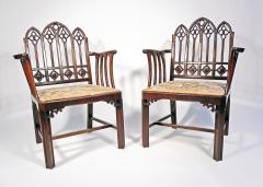 A PAIR OF GEORGE III MAHOGANY ARMCHAIRS - 3078244