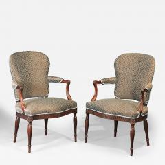 A PAIR OF GEORGE III MAHOGANY ARMCHAIRS - 4225665