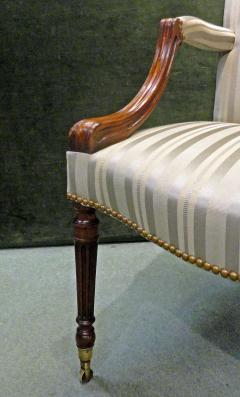 A PAIR OF GEORGE III MAHOGANY LIBRARY ARMCHAIRS - 2158687