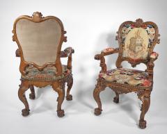 A PAIR OF GEORGE IV OAK ARMCHAIRS - 3562899