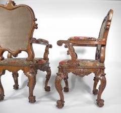 A PAIR OF GEORGE IV OAK ARMCHAIRS - 3562901