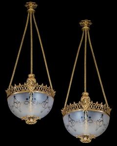 A PAIR OF GOTHIC VICTORIAN HALL LIGHTS - 3787567