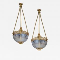 A PAIR OF GOTHIC VICTORIAN HALL LIGHTS - 3789331